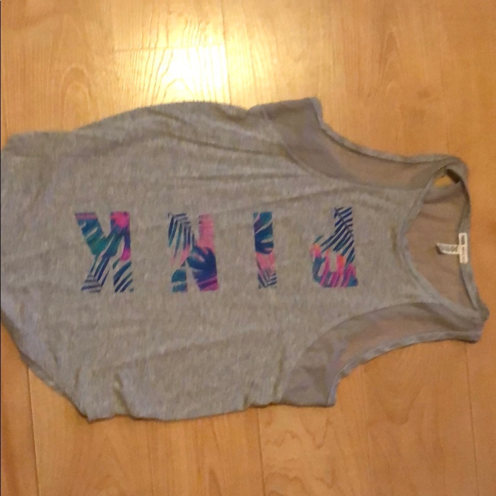 Grey Victoria secret pink tank